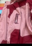 Simboo三合一沖鋒衣女男戶外夾克防寒風(fēng)保暖登山服夾克小個(gè)子秋冬短外套 552粉色-女款 L 曬單實(shí)拍圖