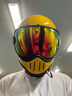AMZ機車(chē)復古摩托車(chē)頭盔四季男女通用冬季安全帽玻璃鋼騎行巡航全盔 黃色 M【適合頭圍54-56】 曬單實(shí)拍圖