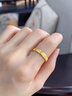 福萌黃金戒指足金男女520情侶對戒新款指環(huán)求婚結婚情人節七夕送女友 12號一只(約3.18g) 曬單實(shí)拍圖