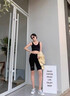 詩(shī)迪芙短褲女破洞五分褲女牛仔褲女夏季薄款顯瘦緊身高腰網(wǎng)紅騎行黑色百搭直筒中褲 黑色【破洞】 29碼(二尺二) 曬單實(shí)拍圖