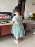 MARC&JANIE馬克珍妮兒童夏裝裙子女童短袖網(wǎng)紗連衣裙 公主裙230907 褐綠 90 曬單實拍圖