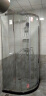 浪鲸（SSWW）钻石型弧形淋浴房隔断卫生间干湿分离浴屏玻璃平开移门砖石形浴室 镜光/窄边框900*900【现货】 实拍图