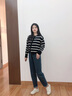 雪凡茜高腰牛仔褲女裝九分哈倫褲老爹女士褲子2025年新款顯瘦春秋8121 深藍色 S 建議85-105斤 曬單實(shí)拍圖