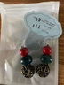 古語今風 原創(chuàng)手工陶瓷鳳凰石首飾品短款古代民族風耳環(huán)復古耳墜紅情綠意 精品925銀耳鉤 曬單實拍圖