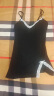 浪莎性感睡裙女侧边开叉小心机吊带莫代尔棉显瘦黑色睡衣 黑色 L（95-120斤） 实拍图