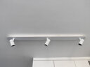 黑控 射燈led軌道燈北歐家用客廳天花筒燈明裝衣帽間服裝店鋪商用射燈 啞白 3頭【120CM】白光 曬單實(shí)拍圖