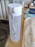 塑料杯男女學(xué)生情侶便攜大容量水杯 簡(jiǎn)約清新運動(dòng)帶茶網(wǎng)隨手杯子 白色800毫升（磨砂） 單杯 曬單實(shí)拍圖