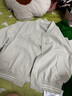對(duì)白美式休閑短款棒球服外套女2025秋新款設(shè)計(jì)感寬松減齡夾克上衣 米色 M 曬單實(shí)拍圖