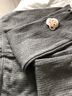 精典泰迪女童褲子兒童下裝長褲中小童裝春打底褲衣服彈力褲上新 坑條木耳邊花灰 130 曬單實(shí)拍圖