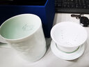 守勤堂景德鎮(zhèn)青瓷玲瓏會(huì)議室茶杯茶水分離杯陶瓷辦公室泡茶杯帶蓋喝茶杯 《狗護(hù)家園》茶水分離杯450ml1只 曬單實(shí)拍圖