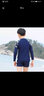 軒海（XUANHAI）兒童泳衣男童長袖五分褲大童青少年溫泉游泳套裝分體學(xué)生泳褲泳衣 8821長袖+五分褲 20# 曬單實(shí)拍圖