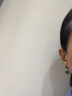 奢晨S925銀天然和田玉耳環(huán)女款圓形碧玉耳飾冰種綠翡翠耳墜送女友媽媽生日禮物大氣個(gè)性時(shí)尚銀飾品 S925銀天然和田碧玉耳環(huán) 曬單實(shí)拍圖