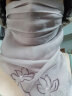 上海故事防护面罩女夏真丝桑蚕丝刺绣遮阳口罩挂耳双层面纱护颈透气 豆沙 实拍图