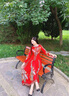 帝弗·潤(rùn)馳夏裝新款紅色連衣裙長(zhǎng)款過膝輕奢民族風(fēng)紅色印花高端大牌拖地長(zhǎng)裙 紅色 L 曬單實(shí)拍圖