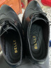 百麗（Belle）肖戰同款商務(wù)皮鞋男夏季內增高透氣牛皮雕花正裝鞋7TN01AM3預售 黑色-內增高 40 (250mm) 曬單實(shí)拍圖