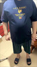 鏈克法國大公雞短袖T恤男夏季新款純棉圓領(lǐng)寬松大碼男裝舒適透氣半袖 藏青色T恤 【大金雞+黃袖標(biāo)】 M 100-120斤 曬單實(shí)拍圖