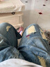京獅戴爾牛仔褲男春夏新款日系破洞哈倫牛仔褲男加肥加大碼胖子寬松束腳九分褲子潮男 藍色9325 32 曬單實(shí)拍圖