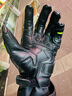 DAINESE/丹尼斯 DRUID 4 碳纖維賽道騎行手套透氣耐磨摩托車長款防摔手套 20A/黑-灰-黃 M 曬單實拍圖