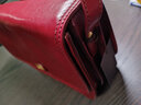 THE BRIDGE/橋牌 手工牛皮大號斜挎單肩包復古高級時(shí)尚真皮女包 紅色 曬單實(shí)拍圖