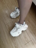 霍蜻松糕厚底網(wǎng)面老爹鞋女2025秋冬季新款百搭小個(gè)子增高休閑鞋子女 米白色 37 (235mm) 曬單實(shí)拍圖