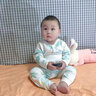 優(yōu)奇斷碼撿漏  嬰兒秋衣寶寶睡衣套裝春秋高腰護肚內(nèi)衣兒童分體打底 綠色 80cm(推薦身高76-82cm) 曬單實拍圖