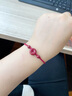 輕雨平安扣銀手鏈腳鏈本命年朱砂福牌手繩七夕情人節禮物送男女生女友 SL005 平安紅手繩 曬單實(shí)拍圖