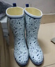 非常行（Jolly Walk） 雨鞋女寬潮流中式水鞋女士時(shí)尚防水防滑中筒雨靴套鞋膠鞋 JW202 丁香蘭(偏大半碼) 35 曬單實(shí)拍圖