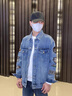 謙集（QIANJI）潮男牛仔外套2024春秋美式復古個(gè)性刺繡外穿寬松長(cháng)袖牛仔衣夾克男 藍色 【LFS2039】 L 125-140斤 曬單實(shí)拍圖