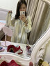 韓姿朵（Hanziduo）法式睡裙女春秋純棉紗雙層紗布棉麻長(cháng)袖寬松大碼睡衣春夏款家居裙 曬單實(shí)拍圖