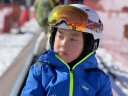 VOLOCOVER双层防雾专业无框滑雪镜大球面登山眼镜亚洲版男女儿童护目镜增光 白框红彩片(儿童款) 实拍图
