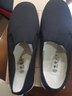 布舍元傳統布鞋男士千層底布鞋黑色棉布鞋一腳蹬平底懶人鞋老北京布鞋男 黑底布鞋7707 43 曬單實(shí)拍圖