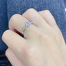 夢(mèng)芊汐莫桑鉆情侶戒指一對男女訂婚結婚銀對戒情人節生日禮物送女友老婆 1克拉莫桑鉆情侶對戒+免費刻字 曬單實(shí)拍圖