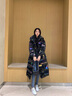 美博鳥（MEIBONIAO）面輕薄羽絨服女2024年新款長款過膝加厚藝考免洗小個羽絨 黑色 S 85-110 曬單實拍圖
