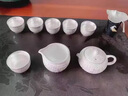 洛湘 高端鎏銀茶具套裝養(yǎng)生茶器龍鳳百福茶杯茶壺整套瓷器禮盒裝送禮 鎏銀百福納祥扁西施茶壺套裝 1件 曬單實拍圖
