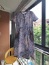佰藍(lán)嬌碎花連衣裙新款2023夏季女裝時(shí)尚高檔洋氣質(zhì)中國(guó)風(fēng)棉麻長(zhǎng)裙子夏天 藍(lán)色 M 曬單實(shí)拍圖