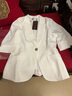 經(jīng)典故事（JANE STORY）小個(gè)子薄款西裝外套女2025新款夏季氣質(zhì)OL通勤七分袖白色西服上衣 S02白色 M 曬單實(shí)拍圖