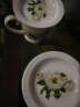 品来运陶瓷马克杯家用欧式喝水杯子带盖骨瓷咖啡杯大容量早餐牛奶杯 粉黛佳人皇室杯+勺+盖（300ml） 实拍图