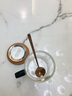 小雨點(diǎn)玻璃杯子馬克杯大容量茶杯水杯茶杯泡茶雙層辦公家用手柄咖啡杯 蘭科手柄杯（小號(hào)）+咖啡勺+杯墊 曬單實(shí)拍圖