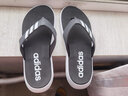 阿迪達(dá)斯（adidas）拖鞋男鞋女鞋 夏季新款運動休閑鞋透氣耐磨沙灘鞋居家涼鞋 黑白/一字拖/偏小一碼 40.5 (250mm) 曬單實拍圖