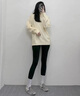 NEW OR MODE純色半高領(lǐng)毛衣男秋冬季潮流寬松針織衫韓版休閑百搭打底衫線衣服 白色 XL 曬單實(shí)拍圖