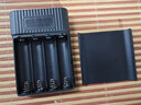 品怡 diy充電寶移動(dòng)電源盒雙USB type+micro數(shù)顯18650充電筒4節(jié)電池帶照明 黑色 曬單實(shí)拍圖