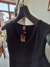 嫻柔黑色無(wú)袖背心連衣裙女外穿內搭打底修身中長(cháng)款吊帶a字版長(cháng)裙 黑色 (a裙) L 曬單實(shí)拍圖
