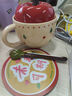 賢獅網(wǎng)紅可愛(ài)蘋(píng)果陶瓷水杯帶蓋勺家用女生萌咖啡杯高顏值創(chuàng  )意馬克杯 【禮袋裝】蘋(píng)果小熊+陶瓷小勺  420ml 曬單實(shí)拍圖