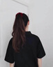 崎雨峰 短袖T恤夏季定制工作服印字翻領(lǐng)男女團體服班服同學會廠服工裝廣告文化衫寬松LOGO上班t恤 黑色1919 XL 曬單實拍圖