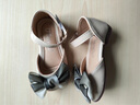 鈴萌菟女童皮鞋軟底涼鞋時(shí)尚蝴蝶結兒童小女孩小皮鞋單鞋中大童公主鞋 米白色款 21 碼內長(cháng)13.5cm 曬單實(shí)拍圖