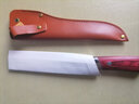 木柄屠宰刀 4CR13鋼彩牛肉切肉主廚刀羊肉分割刀割肉刀 剔骨彩木柄【配刀套】 曬單實(shí)拍圖