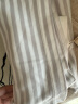 无印良品（MUJI） 女式 双罗纹编织 T恤 休闲百搭 短袖女夏季薄荷曼波风 浅灰色条纹 2S M 实拍图