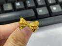 御龍鏡珠寶 黃金蝴蝶結戒指女款在逃公主戒指尾戒麻花指環(huán)首飾送女友禮物 11圈號  約1.8g-1.9g 曬單實(shí)拍圖