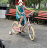 永久（FOREVER） 兒童自行車(chē)4-6歲男女小學(xué)生高碳鋼童車(chē)復古單速少兒休閑車(chē)單車(chē) 16寸 櫻花粉 單速 曬單實(shí)拍圖