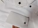 羅蒙（ROMON）高級感白色襯衫男長(cháng)袖秋季薄款法式結婚商務(wù)修身免燙抗皺正裝襯衣 白色 XL 130-150斤 曬單實(shí)拍圖